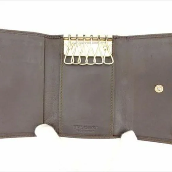 Bvlgari Key case Key holder Brown Canvas Leather Woman Authentic Used F1387 - Picture 5 of 8